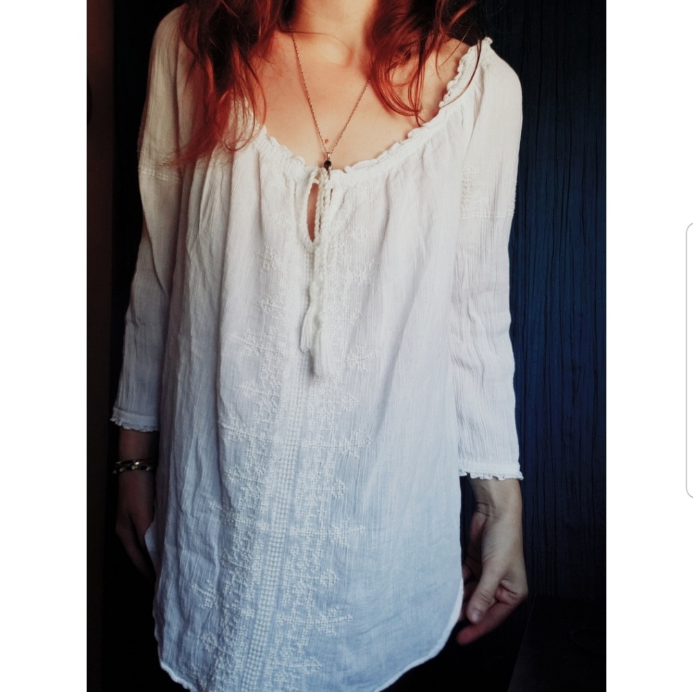 Bohemian style pullover shirt